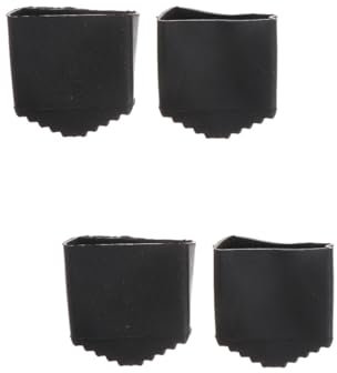 Garneck 4pcs Ladder Feet Covers Non-Skid Rubber Feet Protectors 40mm x 25mm Step Foot Pads Durable Ladder Replacement End Caps Black