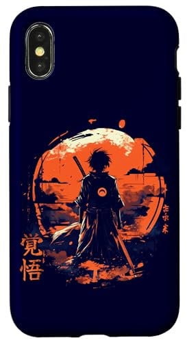iPhone X/XS Japanese Anime Samurai Aesthetic in Samurai Anime style Case