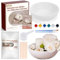 Caydo Gießpulver Starterset, Silikonformen Gießformen Schale mit Gießpulver 500g,DIY 20x7cm GießFormen Silikon Schale Reliefgießpulver zum Ausgießen mit Kreativ-Beton, Schmuck-Beton, Gießharz, Wachs