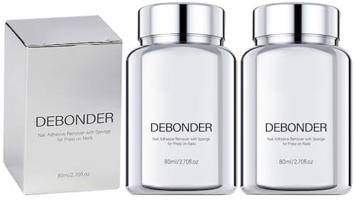 2x Strong Gel & Acrylic Nail Glues Debonder, Press On Nail Glue Remover, Quick Dissolving Formula For Home & Sallon Care, Non-Damaging Fingernail & Toenail Glue Remover For Fake Nails & Extensions