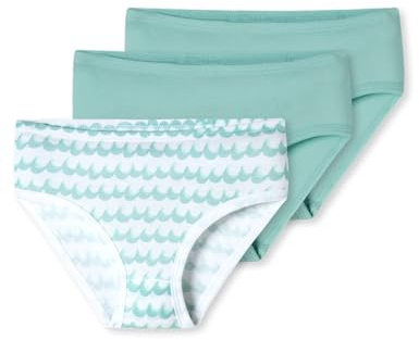 Schiesser Mädchen 3 Pack Slips Unterwäsche Feinripp - 100% Organic Bio Baumwolle - Größe 92 Bis 140 Unterwäsche (3er Pack)