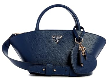 GUESS Handtasche Umhängetasche Bolena Mini Satchel Bag Midnight dunkelblau