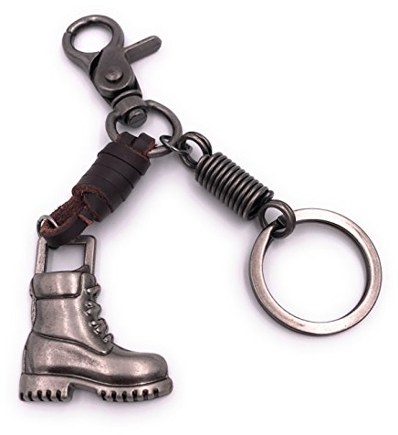 H-Customs Stiefel Boot Wanderschuh Schlüsselanhänger besonderer Anhänger aus Metall Taschenanhänger