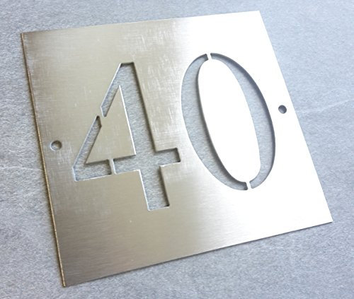 Numéro de maison en acier inoxydable 10 x 10 cm
