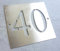 Numéro de maison en acier inoxydable 10 x 10 cm