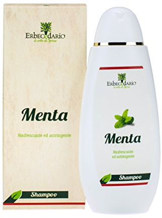 Shampoo Menta Piperita Naturale Erbecedario, Delicato, Purificante, Rinfrescante e Sebonormalizzante, Ideale Per Capelli Grassi, 1 Flacone Da 250ml