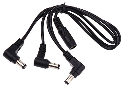 Sharplace E-Gitarre Effektpedal Daisy Chain StromStromkabel Rechtwinklig, 3 Wege