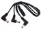 Sharplace E-Gitarre Effektpedal Daisy Chain StromStromkabel Rechtwinklig, 3 Wege
