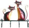 Tooarts Schlüsselanhänger, Schlüsselbrett, Schlüsselbrett, Kleiderbügel, Garderobe, Haken, Katze, Wanddekoration, Metall