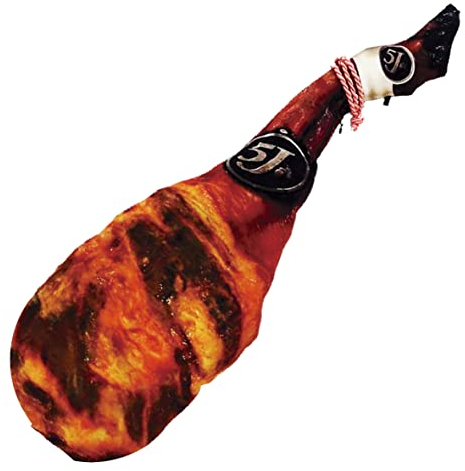 LINFORMAL - Cojín en Forma de Jamón - Color Marrón - Cojines Sofá con Relleno Incluido - Decoración Original y Divertida - 55cm x 20cm