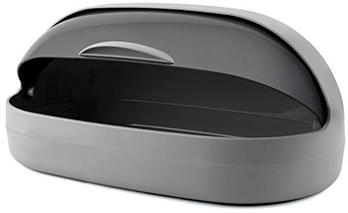 H&H Pop Grey Porta Pane, Polistirene, Grigio