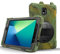 JZ 360 Degrees Kickstand Coque Cover Compatible with Samsung Galaxy Tab S3 9.7 (SM-T820,T825,T827) Stand Coque with Wrist Strap and Shoulder Strap - Camouflage