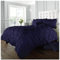 GC GAVENO CAVAILIA Luxury Pintuck Duvet Cover Single, Polycotton Pinch Pleat Bedding Sets, Washable Quilt Covers With Pillow Case Navy