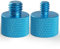 Frgyee Mic Screw Adapter 5/8 auf 1/4 Gewindeadapter und 5/8 auf 3/8 Adapter für Stativ und Mikrofonständer und Kamera Adapter (Blue)