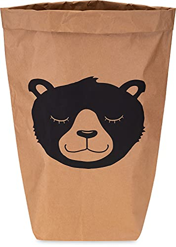 Lifestyle Lover Papiersack Paper Bag Sack Kraftpapier Beutel Mülleimer Braun (Frau Bär)