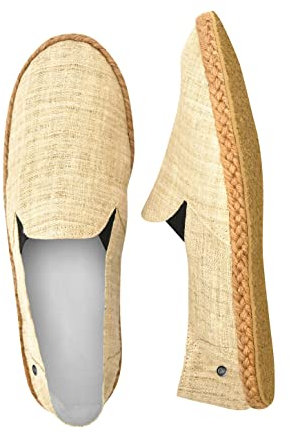virblatt - Espandrilles Damen | 100% Hanf | Espandrillos Ballerinas Damen Slipper Sommerschuhe Hippie Kleidung Hippie Schuhe - Bequem 38 beige