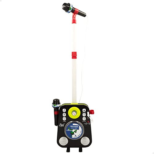 BONTEMPI 46946 Altoparlante karaoke portatile giocattolo con 2 microfoni per bambini/altoparlanti portatili/musica altoparlante portatile. microfono karaoke, microfono per bambini/giocattoli per
