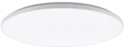 EGLO LED Deckenleuchte Kaoki 1, runde Deckenlampe, Deckenbeleuchtung aus Kunststoff in Weiß, Aufbauleuchte für Flur und Küche, neutralweiß, Ø 50 cm