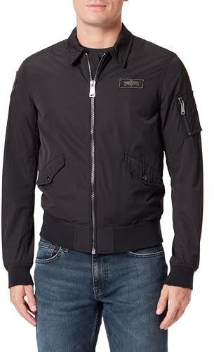 Schott NYC Cwu23 Giubbotto, Nero, L Uomo