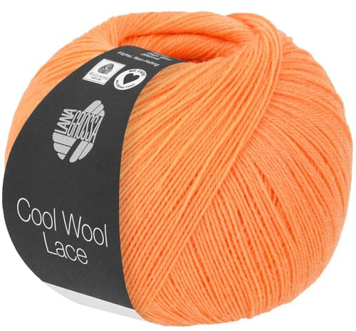 LANA GROSSA Cool Wool Lace | Extrafeine Merinowolle waschmaschinenfest und filzfrei | Handstrickgarn aus 100% Schurwolle (Merino) | 50g Wolle zum Stricken & Häkeln | 400m Garn FB 44