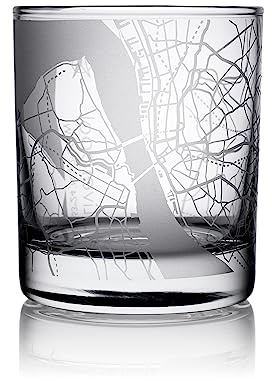 Liverpool City Map Whiskyglas, einzigartiges Geschenk, 297 ml