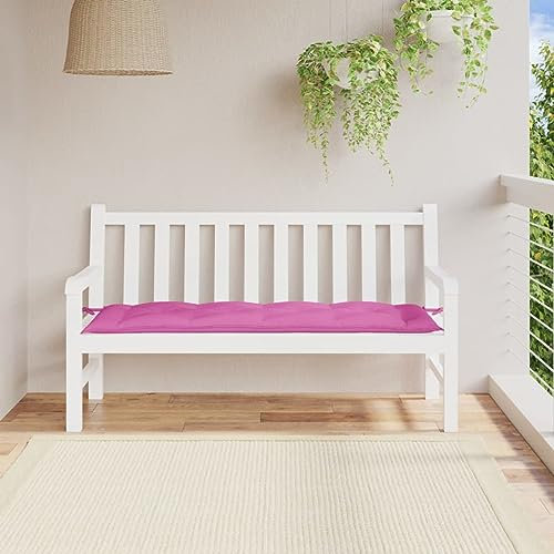 ZEYUAN Bankauflage, Sitzkissen Bank, Bankkissen, Sitzauflage Bank, Gartenbankauflage, Bench Cushion, Gartenbank-Auflage, Sitzpolster Outdoor, Rosa 150x50x7 cm Stoff