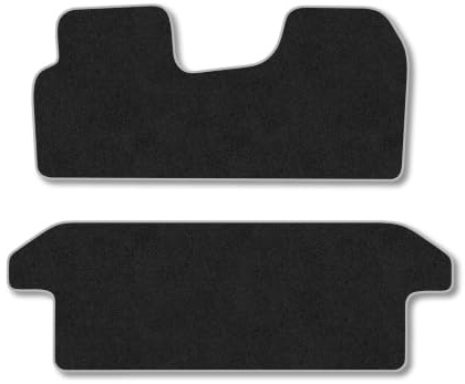 Vauxhall Vivaro (2001-2014) [Crew Cab] Carpet Car Mats | Grey Edge Trim Tailored Fit Floor Mats Full Coverage Protection Accessories Easy Clean Anti Slip Made in the UK