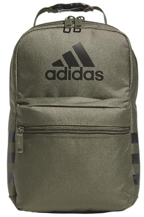 adidas Santiago 2 - Lonchera térmica unisex para adultos, Olive Strata Green/Impact Orange/Black/3.0, Talla única, Adidas Santiago - Lonchera unisex aislada para alimentos escolares