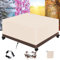 ZFEBHMY Housse Salon de Jardin,420D Oxford Tissu Imperméable Bâche de Meubles d'extérieur, Anti-UV Housse de Protection Housse Meuble,pour Table et Chaise -Beige Brown|| 140x140x85cm(LxWxH)