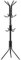 NTEK Coat Stand Metal Coat Rack, Free Standing Coak Rack Metal, 12 Hooks Metal Clothes Stand Rack Hat Jacket Hanger, Handbag Umbrella Hanging Organiser for Homes Office Entryway Hallway (BLACK)