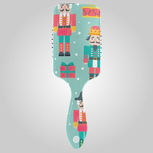 Christmas Nutcrackers Trees Hair Brush Massager, Anti Static Brush, Hairbrush Healthy, Wet Dry Brush