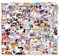 Willingood Aufkleber wasserdichte Vinyl Aufkleber [200 st¨¹cke, katzenmuster] Graffiti Stil Aufkleber f¨¹r Auto motorr?der Fahrrad Skateboard Snowboard gep?ck Laptop Aufkleber MacBook iPad und mehr