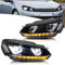 VLAND Scheinwerfer Kompatibel für Golf 6 MK6 TSI Halogen 2008-2013 (Nicht für TDI/GTI/R), 1 Satz (Regulär)