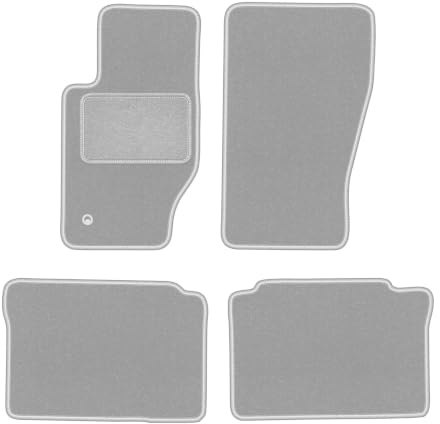 Velours-Fußmatten passend für Jeep Grand Cherokee III WK 2005-2010, Grau | passend für Geländewagen; Velours-Teppich (Polypropylen), ca. 6,5 mm; rutschfest, Druckknöpfe 16 mm