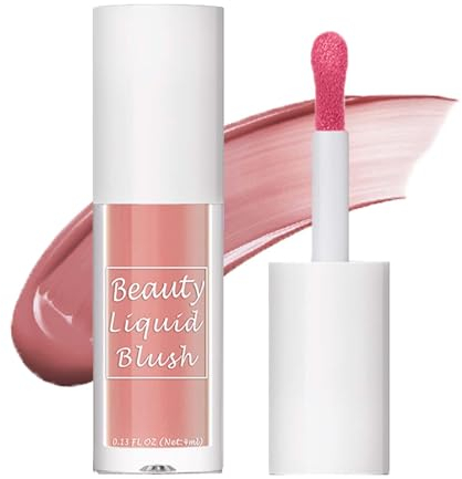 EONFAVE Liquid Blush, Velvet Flüssige Rouge, Breathable Blush Stick, Wasserfestes Natürlich Looking, Lightweight, Blush Flüssig Easy To Blend, Long-Wearing Face Make Up für Frauen(#5 Rosé 4ML)