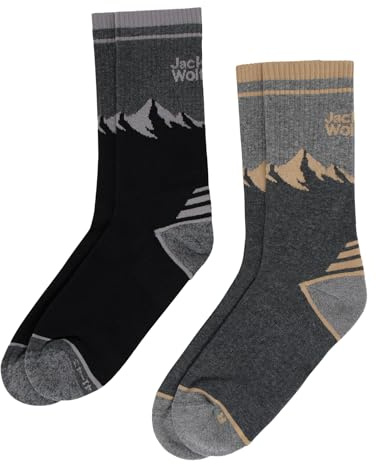 Jack Wolfskin Unisex Mount Multi Cl Wandersocken, Black/Grey, 47-49 EU