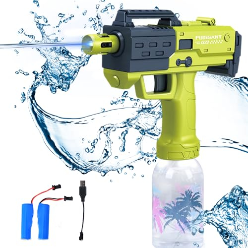 Wasserpistole Elektrisch für Erwachsene Kinder, Automatische Spritzpistolen 26-32 FT mit 300CC Große Kapazität Sehr Stark Spielzeug für Schwimmbad Pool Party Strand Draußen