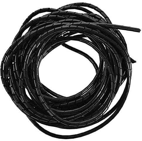Cable en Espiral de 10 m, Wrap Tidy Hide Binding Wire Management PC TV, para agrupar Cables detrás de su PC, TV, de Cine en casa o su Escritorio