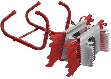 UISEBRT Fluchtleiter Feuerfeste Rettungsleiter, Feuerleiter Sicherheitsleitern Einziehbare Strickleiter Geeignet für 3-stöckige Gebäude,Balkon Fenster,Tragfähigkeit bis 450 kg (7.5 M / 23 Sprossen)