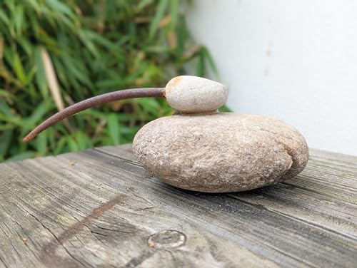 Zen Man Garten Ente aus Naturstein, Gartendeko, Wohnungsdeko, Tier Skulptur, Dekofigur, Steinente, 029412
