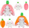 Dwafill Osterhase Plüschtier 2 Stück, Kaninchen Plüschtier 25cm, Stofftier Plüsch Hasen Versteckspiel, Weiches Plüsch-Kaninchen-Spielzeug, Kuscheltier Osterhase Puppe Geschenk für Kinde