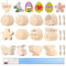 MOAZIFI 60 Holzanhänger Ostern Zum Bemalen, Ostern Basteln Kinder, Bastelsets Für Kinder, Osterdeko, Ostergeschenke Kinder, Basteln Ostern Kinder, Diy Oster Anhänger Holz Malerei