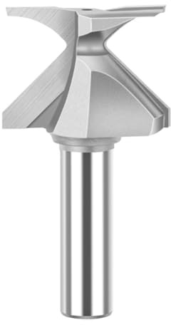 Kznifmk Arc Bending Integrated Forming Knife Router Bits R18x1/2inch Woodworking Circular Bending Grooving Tool for Router Table