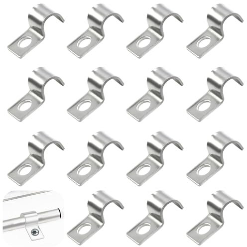 GIUSOBG Morsetto per Tubi 8MM Acciaio Inox 304 Spessorato Ferma Cavi 50 Pezzi Elettrici Fermacavi Muro Foro Singolo a U Morsetti Tubi Per il Fissaggio di Cavi, Fili e Tubi