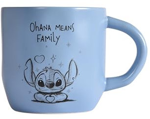 Fyrklövern Disney Stitch Tazza 30 cl cm - Gres porcellanato di alta qualità con stitch, con citazioni originali e tocco fatto a mano.