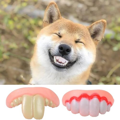 Dentures de chien, orthèse de dents de chien drôle, jouet de fausse dents en silicone, fausse dent de animaux de compagnie résistante à la déchirure, costume de Noël d'Halloween, chiens mâcher
