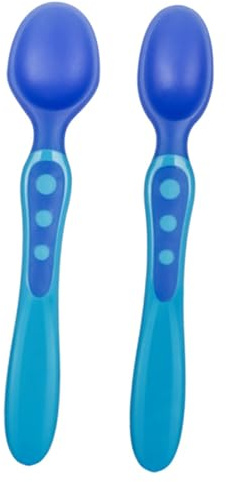 ibasenice 2stücke Wärmeempfindlicher Babylöffel Für Kleinkinder Plastiklöffel Mit Temperaturanzeige Ergonomisch Geformt Für Hände Leicht Und Tragbar Für Zuhause