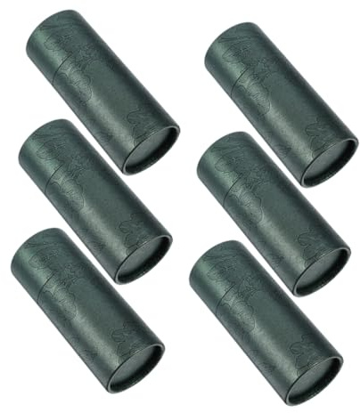 PLAFOPE 6PCS Paperboard Tubes for Essential Oil Bottles Reusable Cardboard Containers with Elegant Design Sturdy Multipurpose Storage Boxes for Cosmetics Incense Packaging