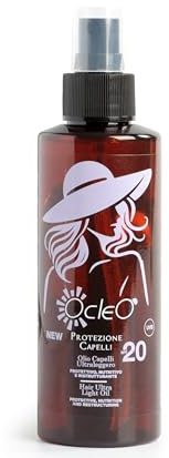 Olio Capelli Protettivo con SPF 20, Spray 150 ml, Protezione Solare per Cute e Capelli