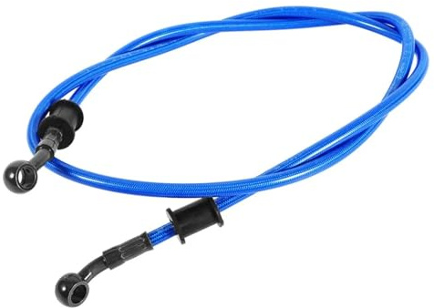 Tubo flessibile per freno moto da 50 cm a 120 cm, tubo flessibile in acciaio per frizione, olio,Dirt Pit Bike, 5 colori, 500 mm, 600 mm pompa freno leva Freno Leve di Frizione Maniglia(Blue 500mm)